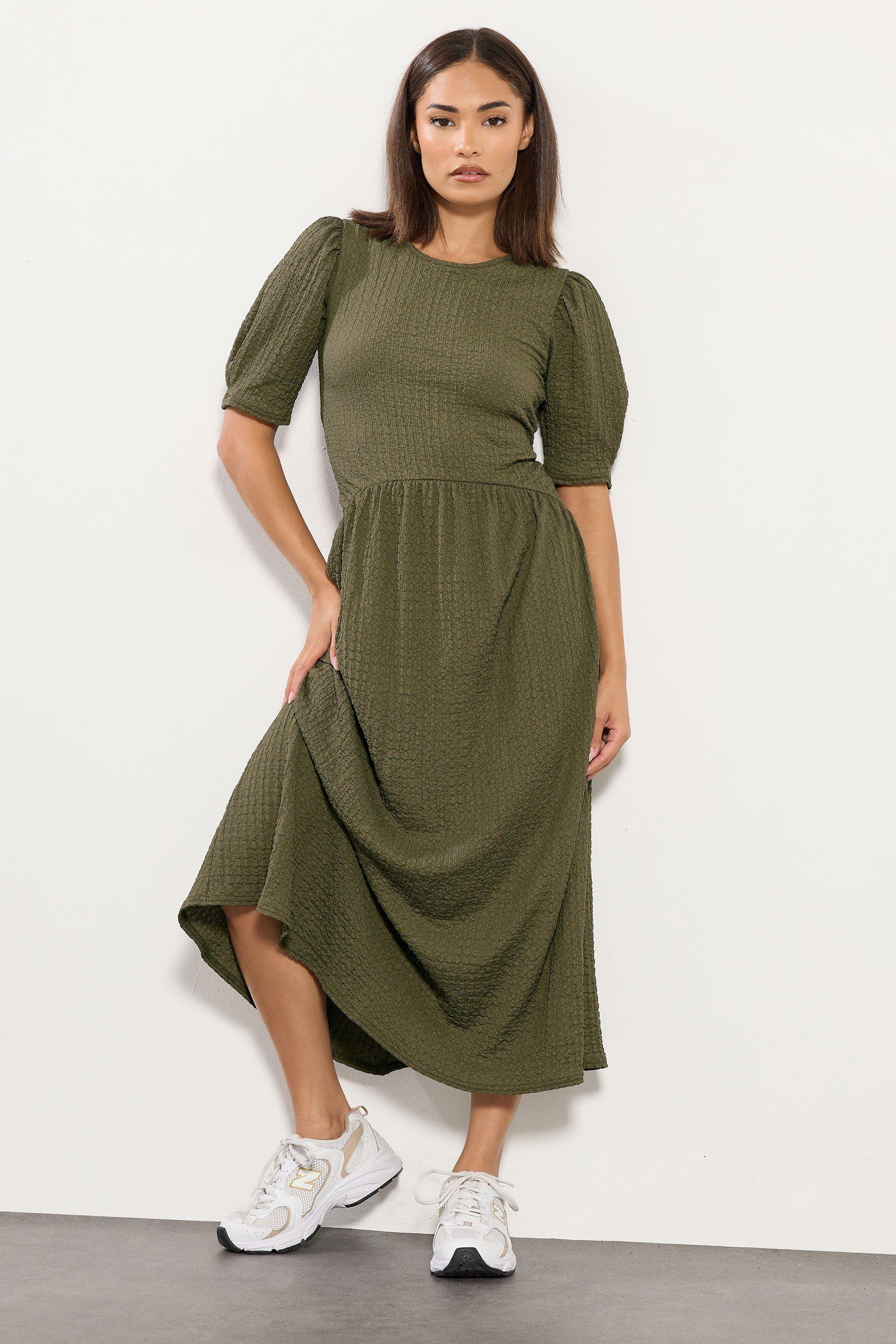Petite Textured Midi Dress by PIXIEGIRL