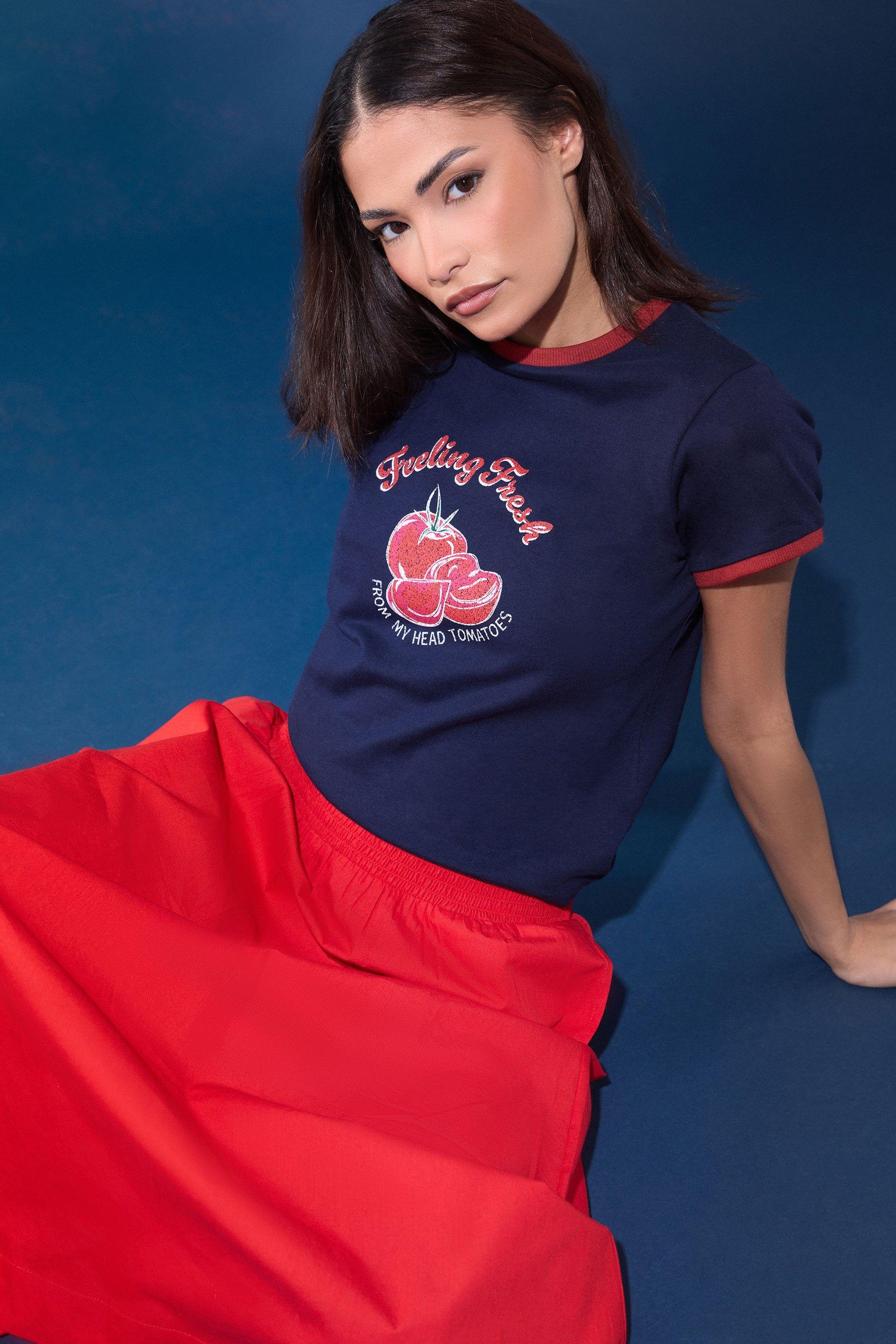 Petite Tomato Graphic T-Shirt by PIXIEGIRL