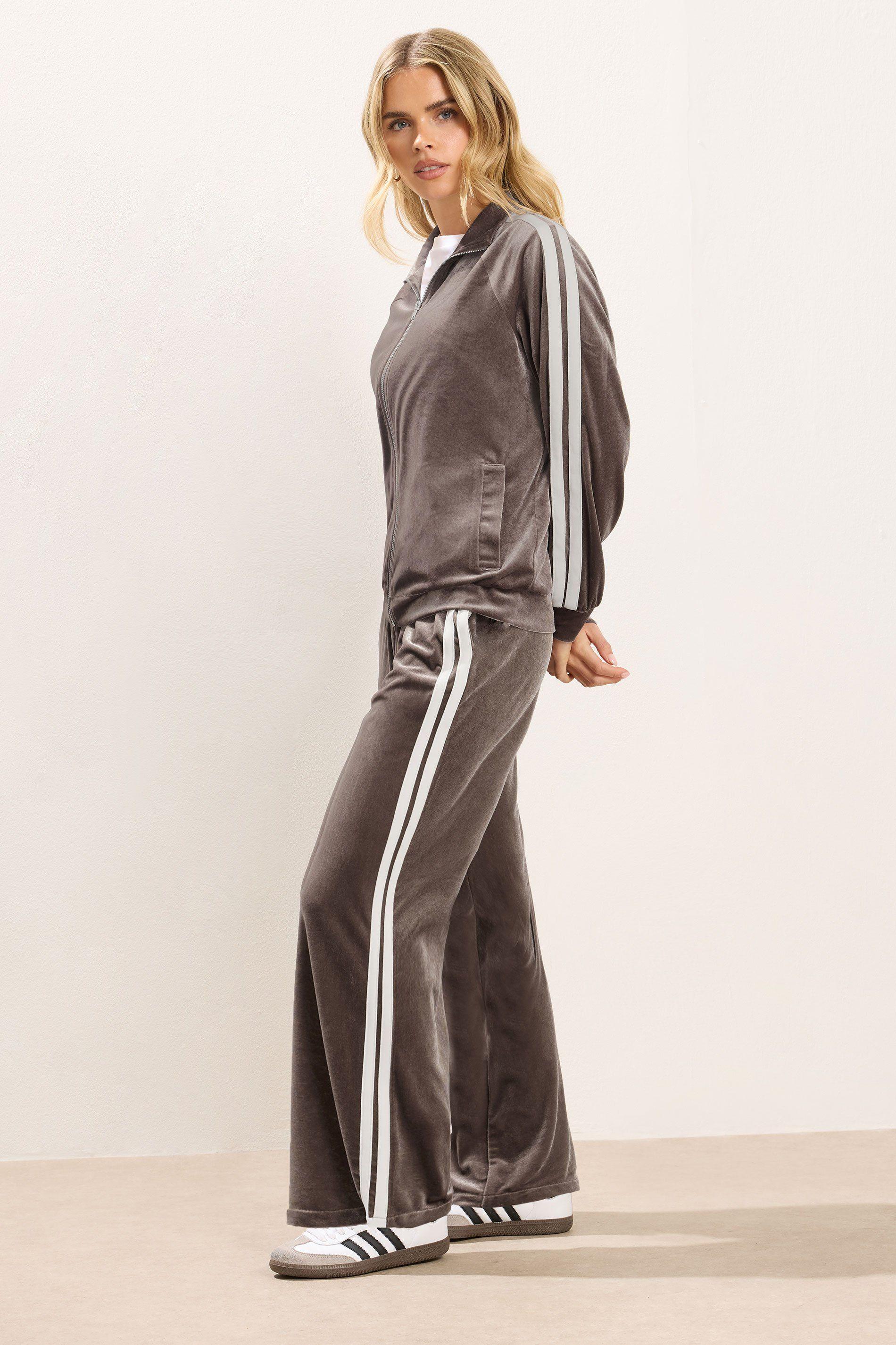 Petite Velvet Wide Leg Trousers by PIXIEGIRL