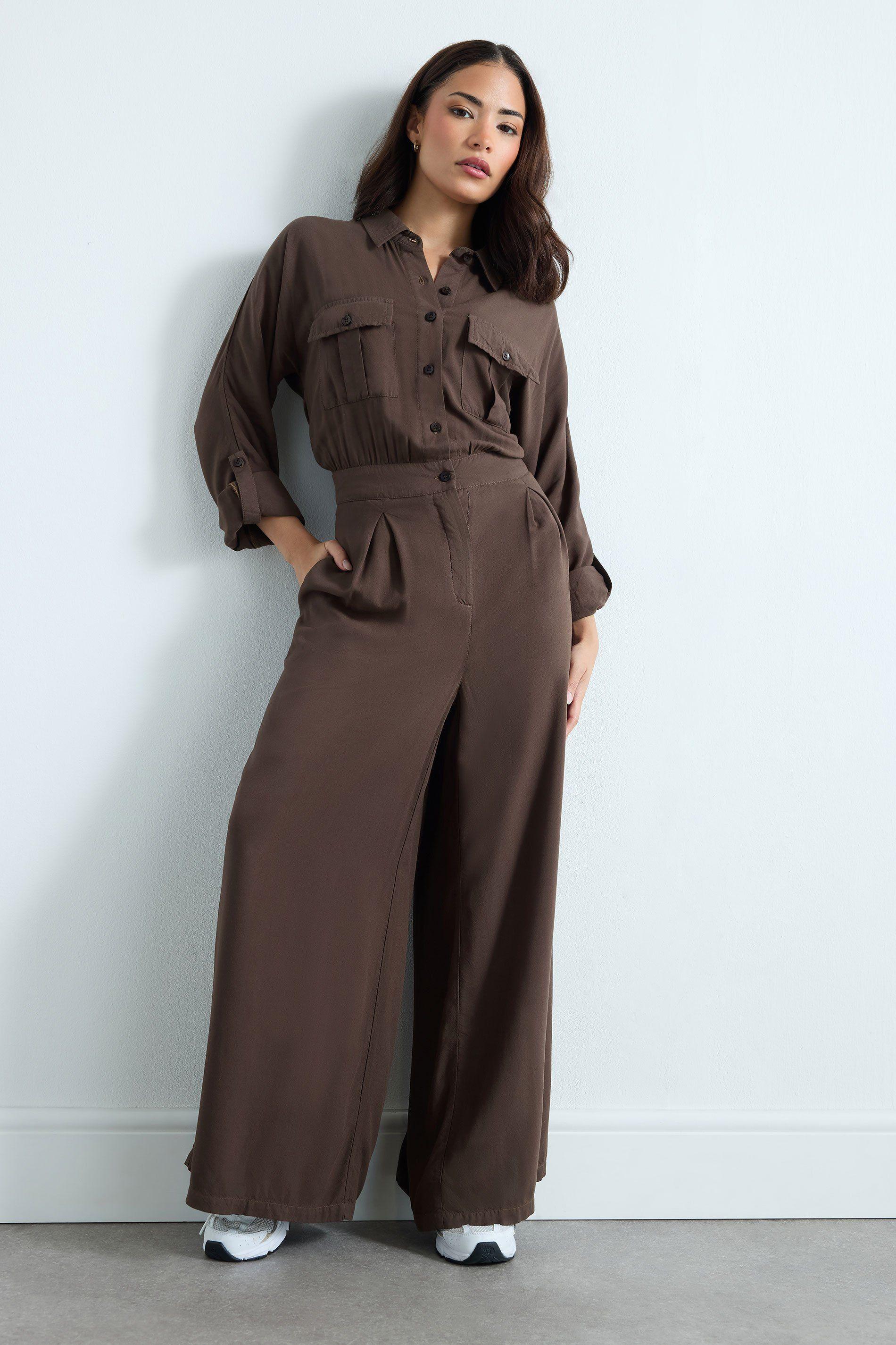 Petite Wide Leg Jumpsuit by PIXIEGIRL