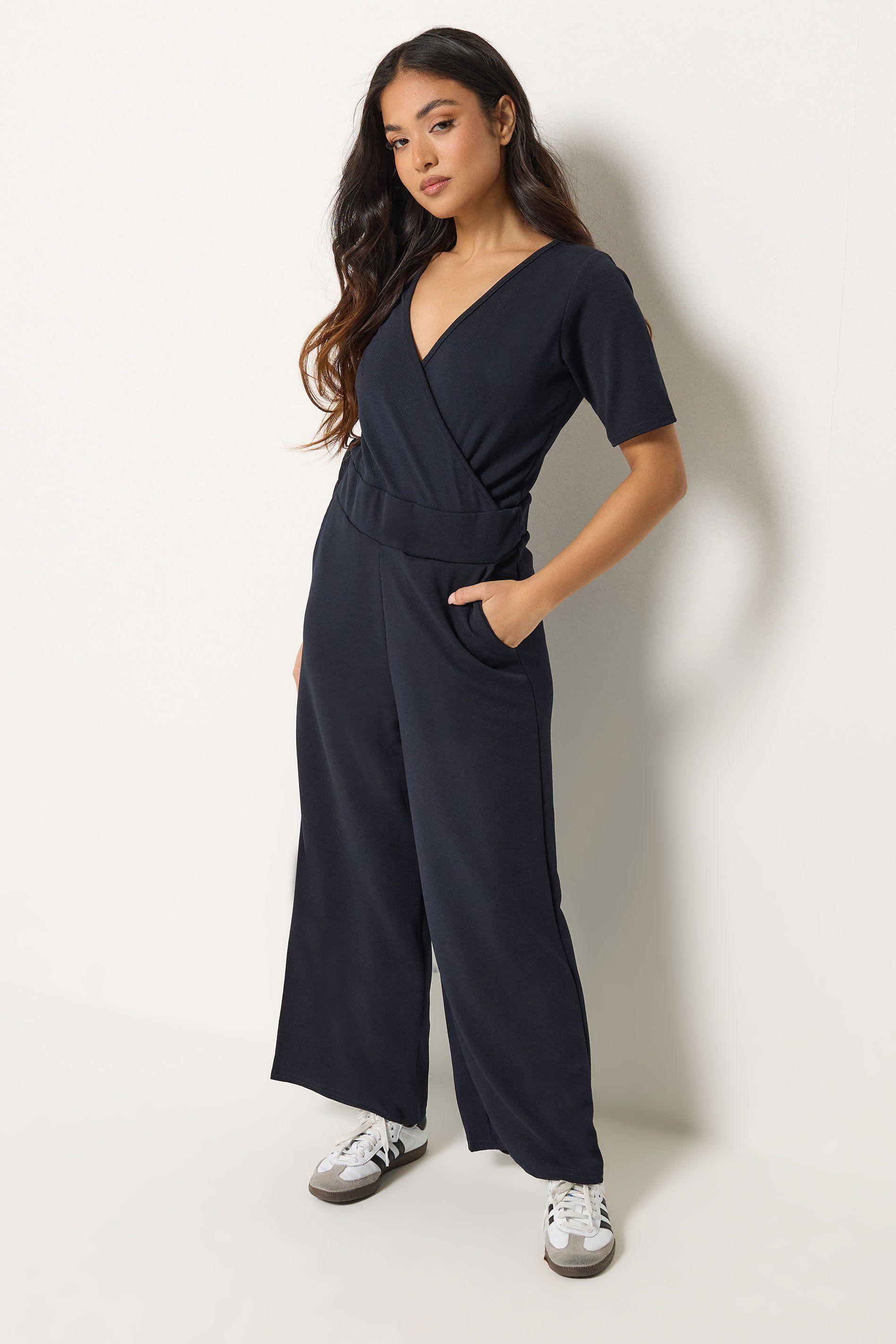 Petite Wide Leg Jumpsuit by PIXIEGIRL