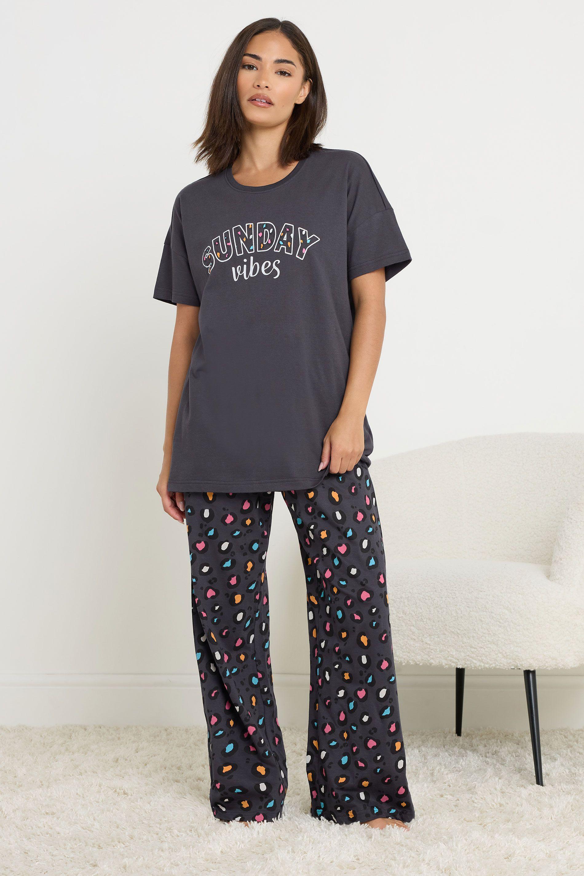 Petite Wide Leg Pyjama Set by PIXIEGIRL