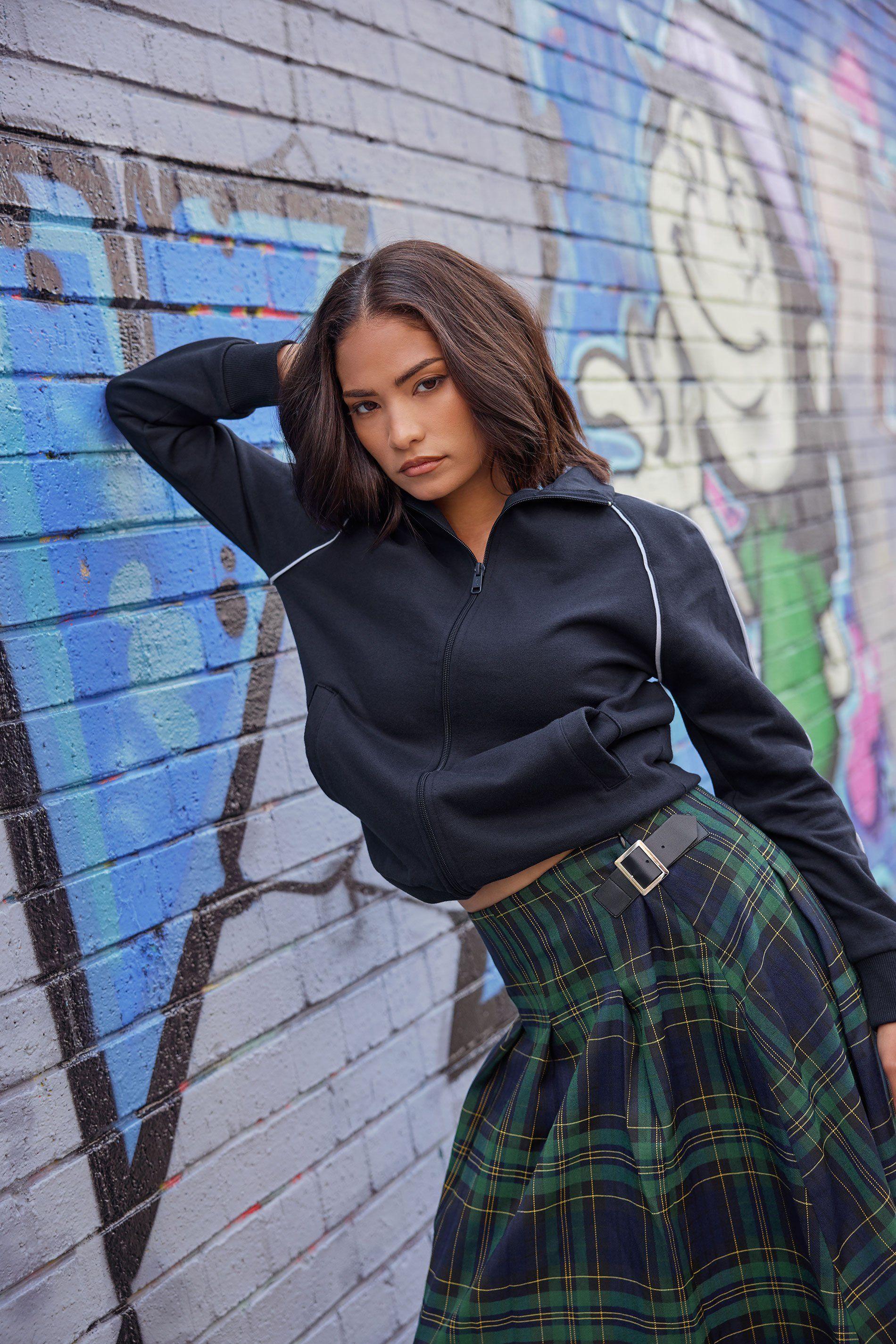 Petite Zip Sweatshirt by PIXIEGIRL