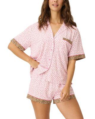 x PQ Swim Contrast Trim Floral Short Pajama Set by PJ SALVAGE
