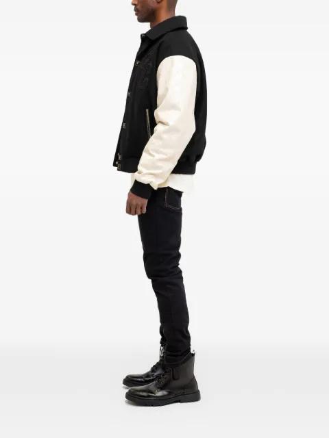 debossed embroidered varsity jacket by PLACE OF ELMS