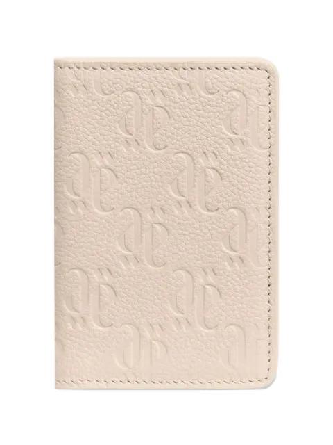 grained debossed leather wallet by PLACE OF ELMS