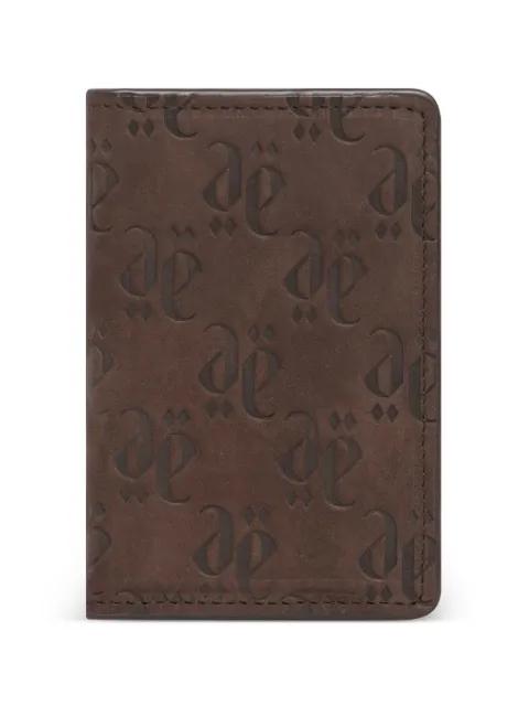 grained embossed leather wallet by PLACE OF ELMS