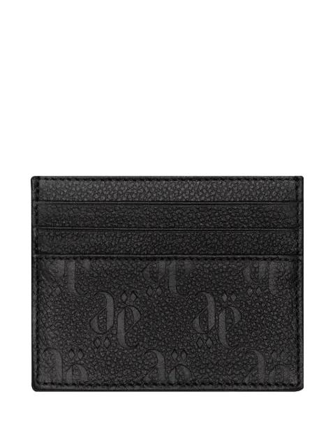logo-embossed leather cardholder by PLACE OF ELMS