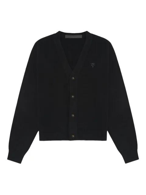logo-plaque cardigan by PLACE OF ELMS