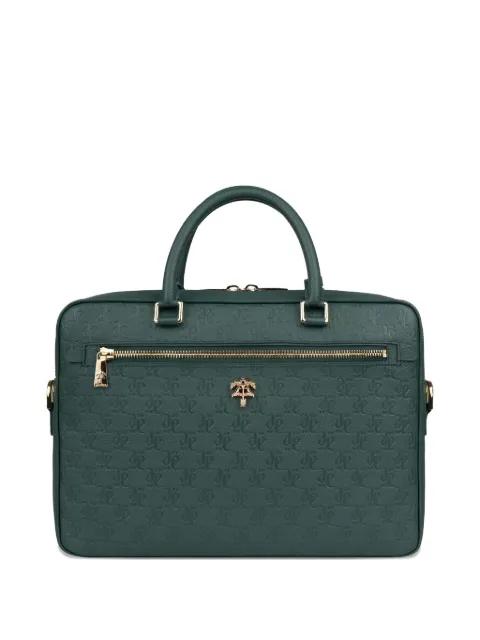 monolink-debossed leather briefcase by PLACE OF ELMS