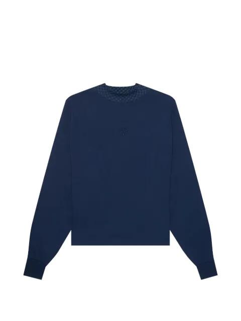 monolink-print long-sleeve T-shirt by PLACE OF ELMS
