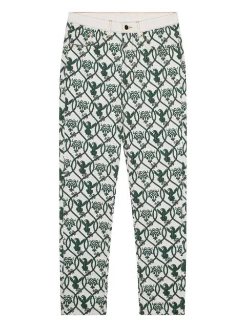 printed five-pocket jeans by PLACE OF ELMS