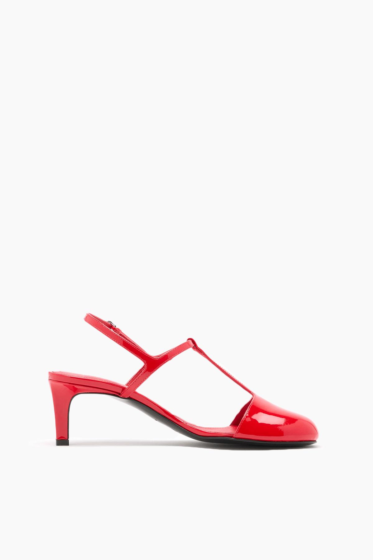 Heel Sandal in Vermilion Red by PLAN C