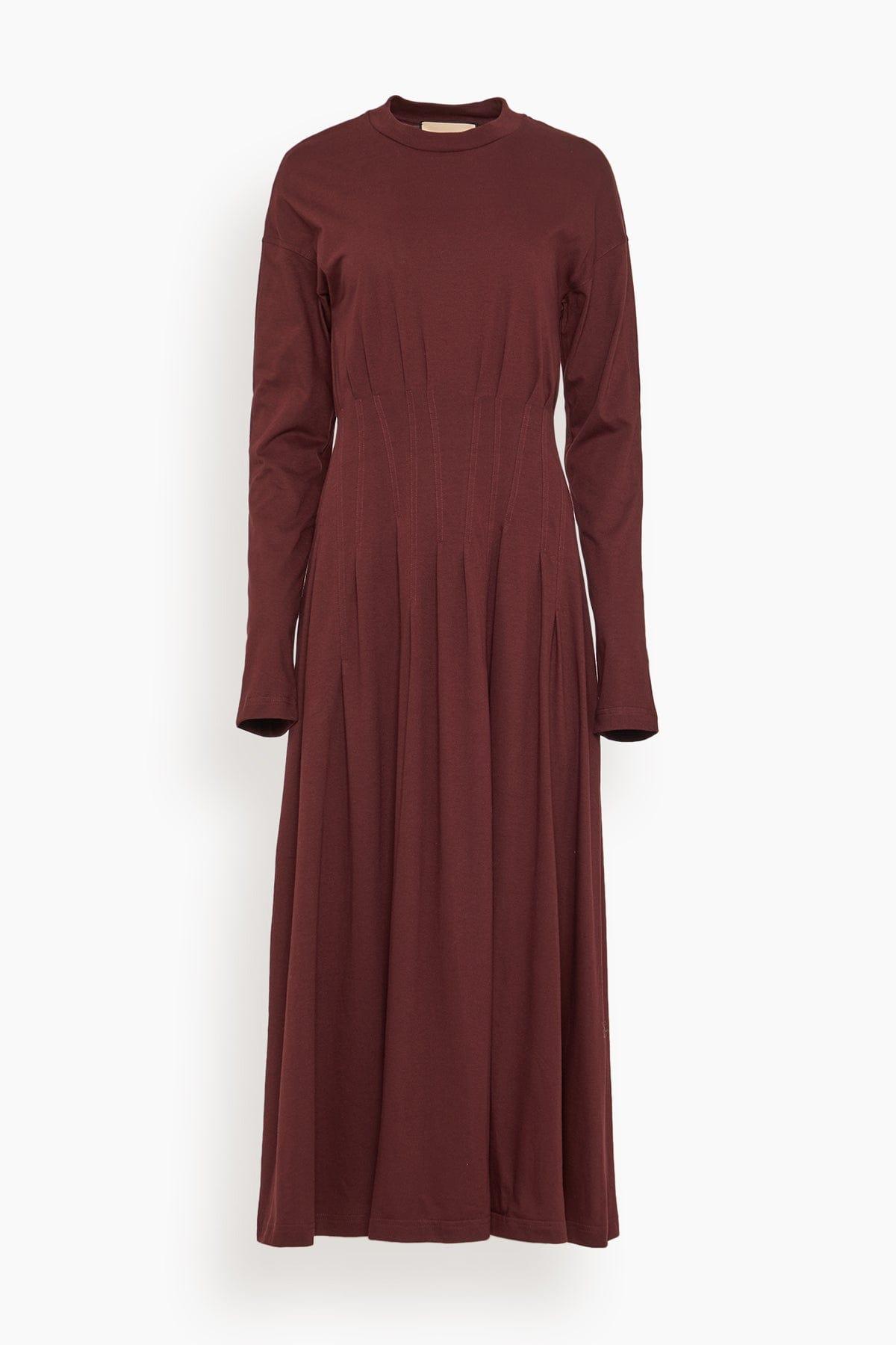 Long Dress in Dark Burgundy by PLAN C