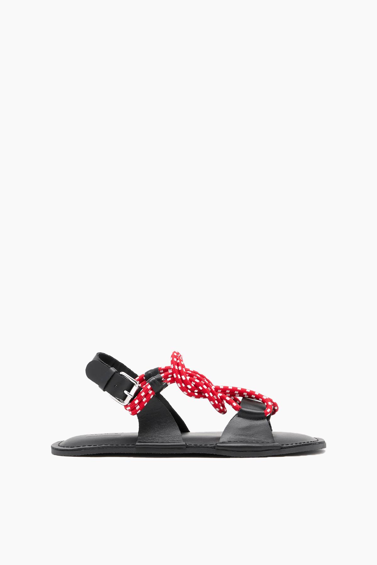 Rope Sandal in Red White by PLAN C