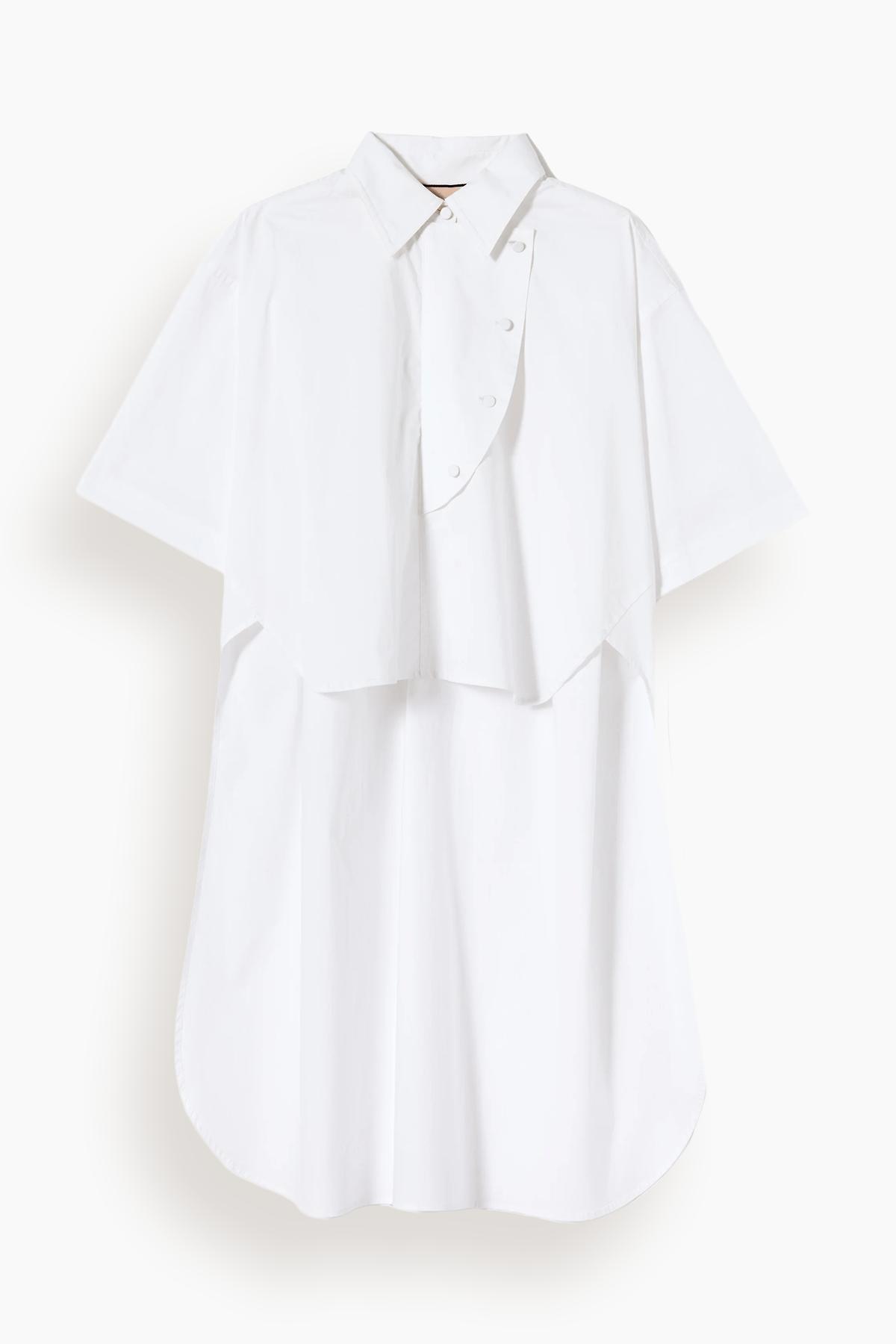 Short Sleeve Shirt in Optical White by PLAN C