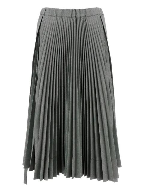 asymmetric pleated skirt by PLAN C