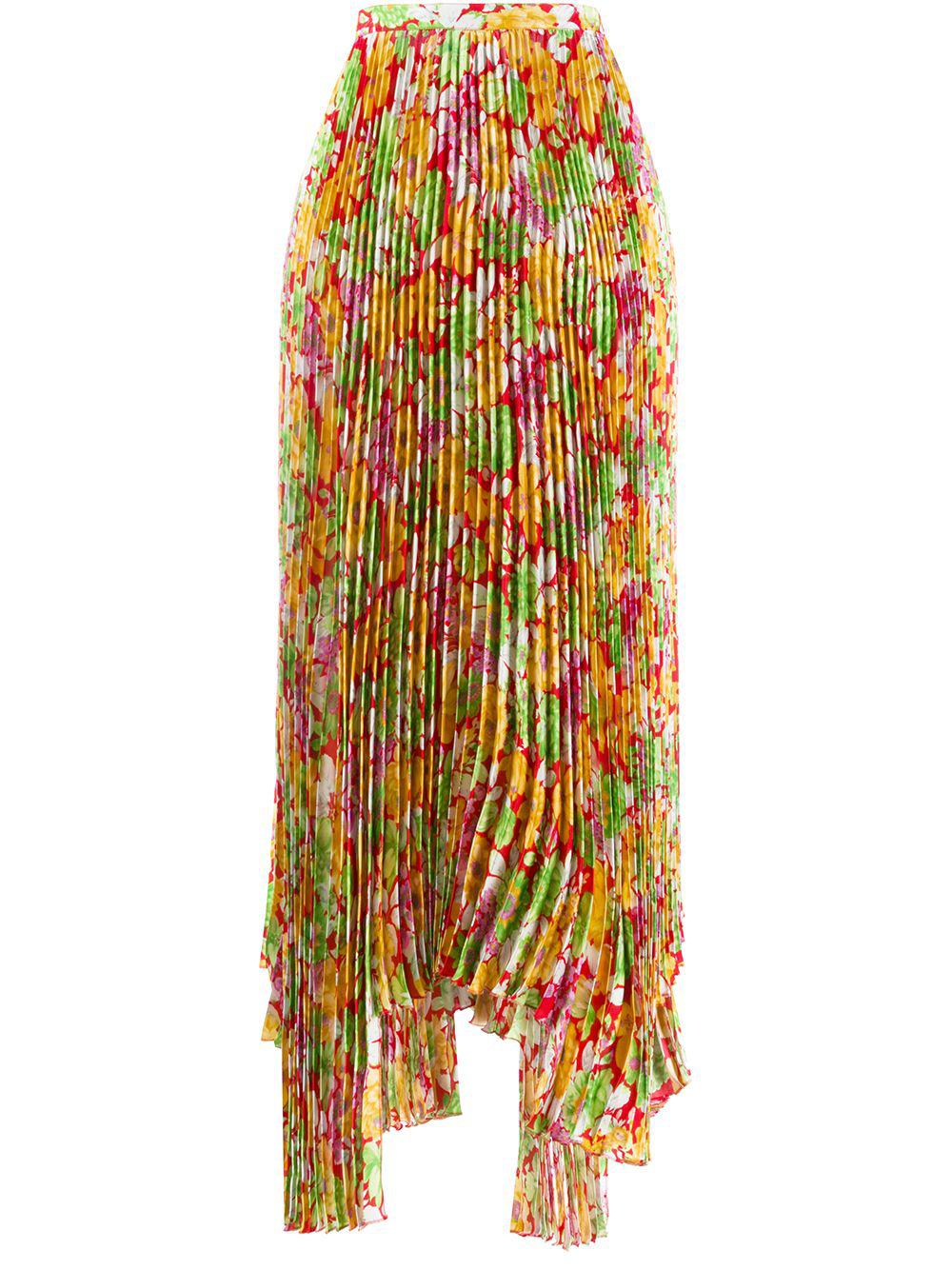 asymmetric pleated skirt by PLAN C