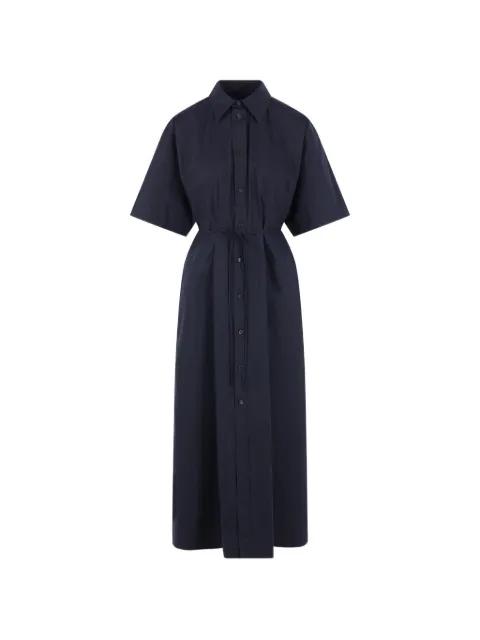 buttoned tied-waist midi dress by PLAN C