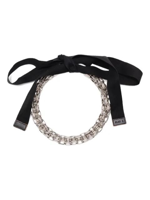chain-link ribbon necklace by PLAN C