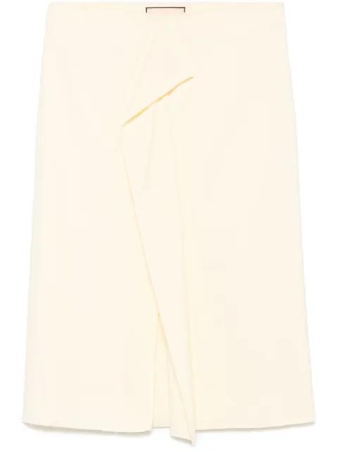 draped-detail midi dress by PLAN C