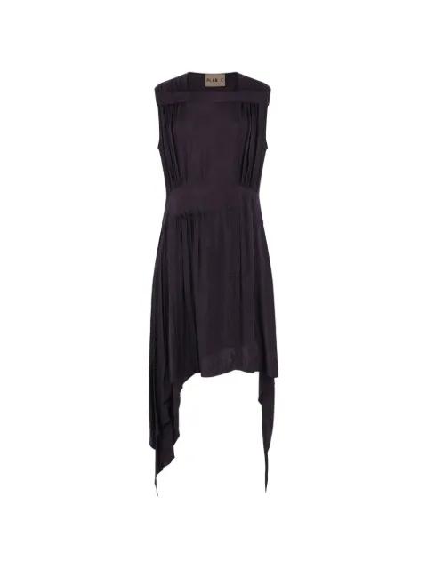 draped sleeveless midi dress by PLAN C