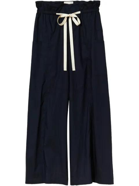 drawstring straight-leg trousers by PLAN C