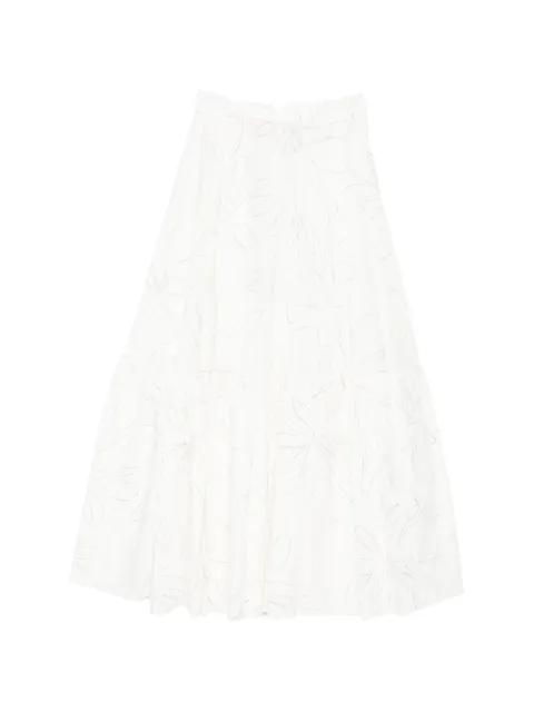 floral-print tiered maxi skirt by PLAN C