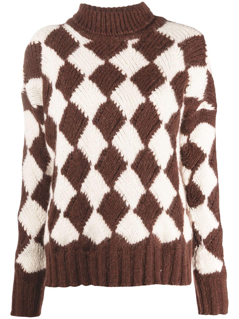 geometric roll neck jumper by PLAN C