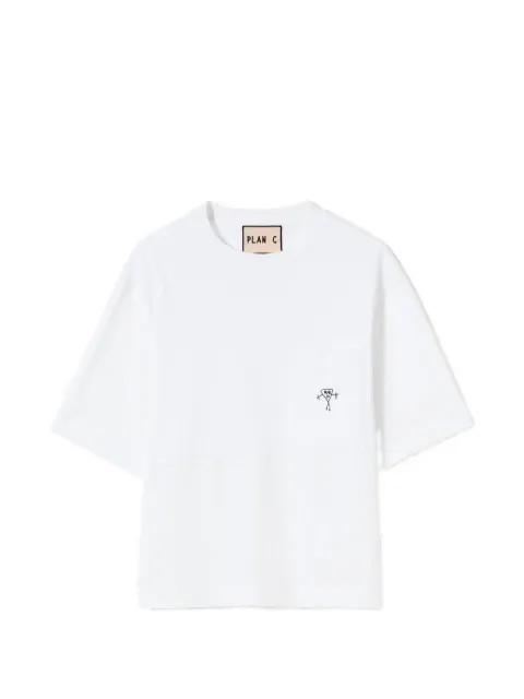 graphic-pocket T-shirt by PLAN C