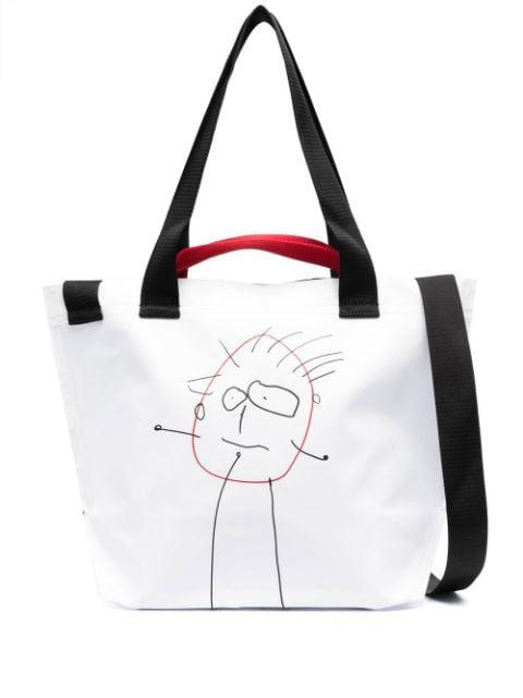 graphic-print shoulder bag by PLAN C