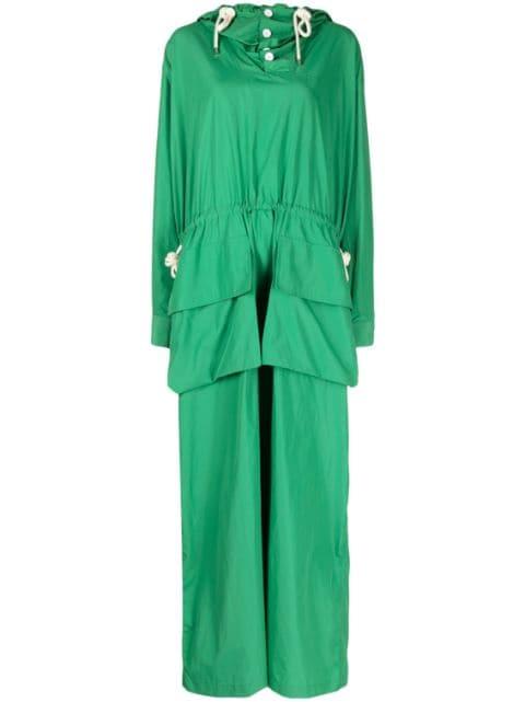 layered long-sleeve maxi dress by PLAN C