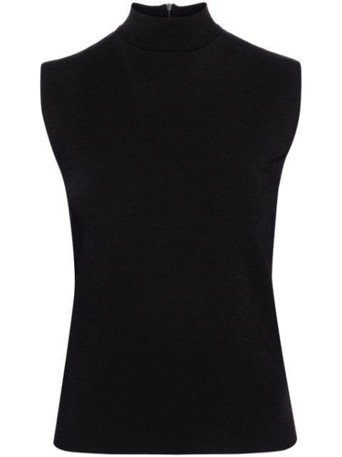 mock-neck jersey tank top by PLAN C
