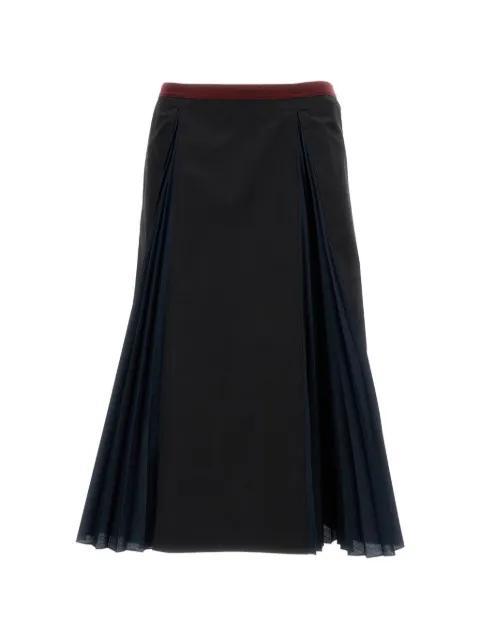 pleated A-line midi skirt by PLAN C