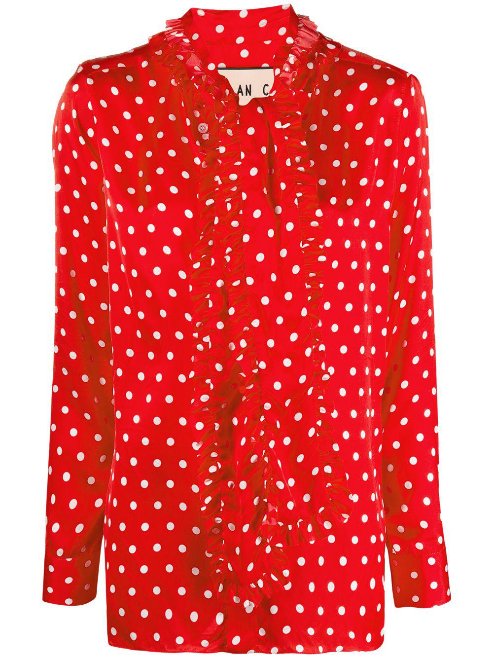 polka dot-print blouse by PLAN C