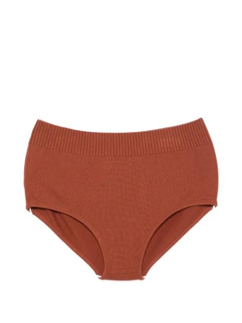 ribbed-waist shorts by PLAN C