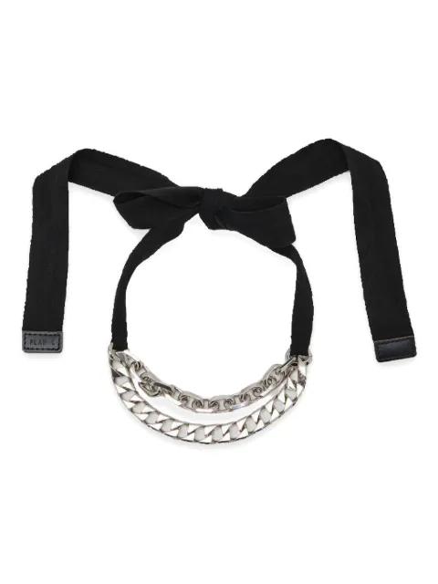 ribbon-bow chain necklace by PLAN C