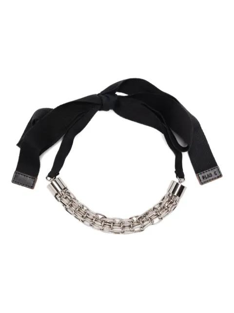 ribbon-bow chain necklace by PLAN C