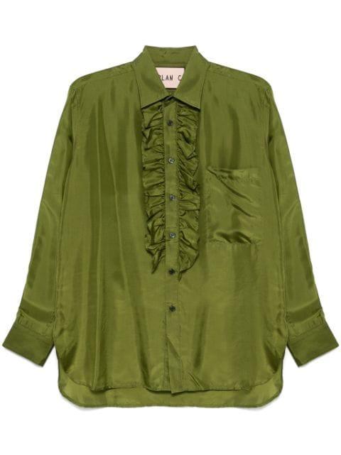 ruffle-detailed shirt by PLAN C