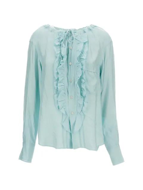 ruffled-detail blouse by PLAN C