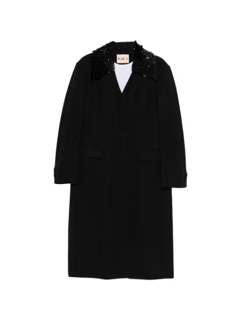 sequin-embellishment coat by PLAN C