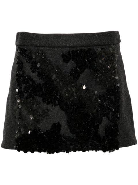 sequined mélange-effect mini skirt by PLAN C