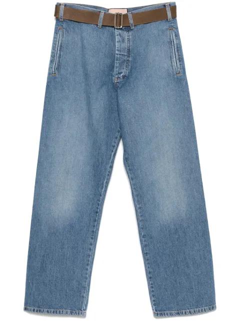 straight-leg belted jeans by PLAN C