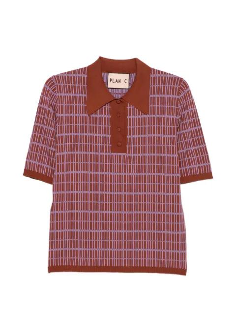 striped polo shirt by PLAN C