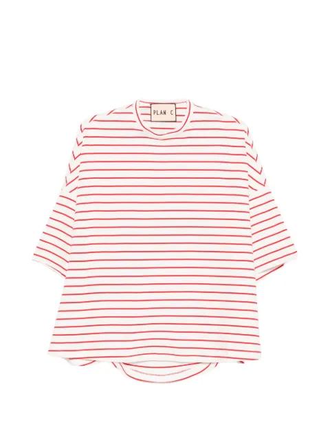 striped short-sleeve T-shirt by PLAN C