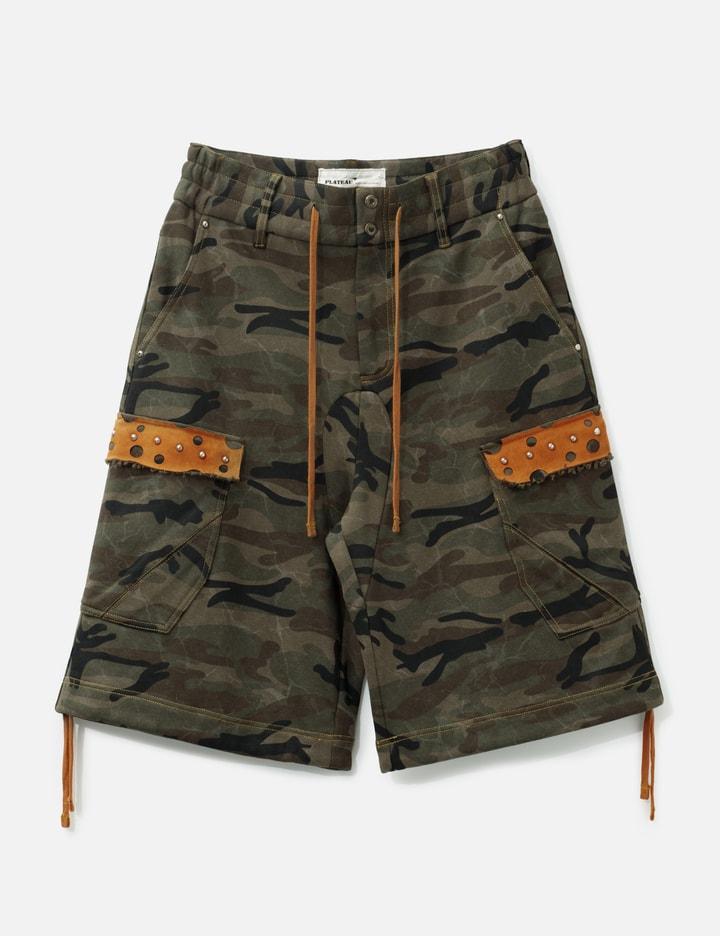 Camo Sweat Shorts by PLATEAU STUDIO