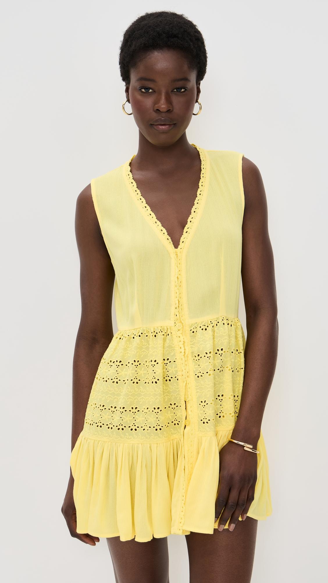 Eyelet Mini Dress by PLAYA LUCILA