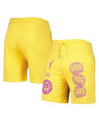 Men's Gold Los Angeles Sparks Legacy Logo Shorts by PLAYA SOCIETY
