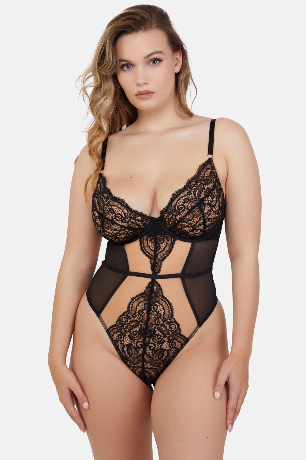 Ariana Black Lace Underwired Body by PLAYFUL PROMISES