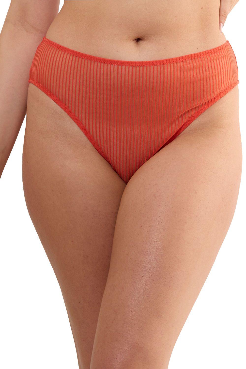 Veronica Red Microstripe Hipster 'Brief' by PLAYFUL PROMISES